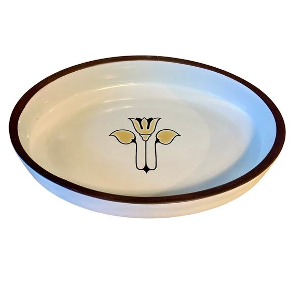 Denby Langley Tulip Pattern Stoneware Vtg Pottery Platter Serving Tray D… - Picture 1 of 7